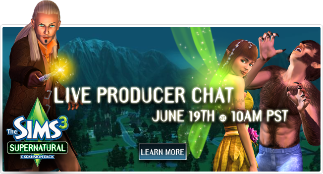 De Sims 3 Bovennatuurlijk chat