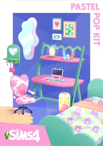 De Sims 4: Pastel Pop Kit cover box art packshot