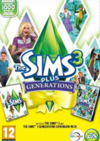 The Sims 3 Plus Generations packshot box art