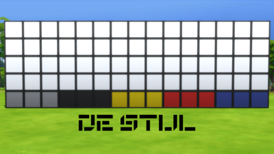 De Stijl Walls for The Sims 4