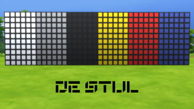 De Stijl Walls for The Sims 4