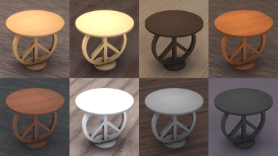 SNW Peace, Love & Hippieness End Table Custom Content CC for The Sims 4