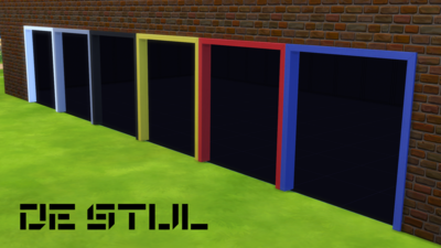 De Stijl Doors for The Sims 4