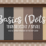 Basics Small Translucent Dots Wallpaper with Kick and Crown Molding in Medium Wood