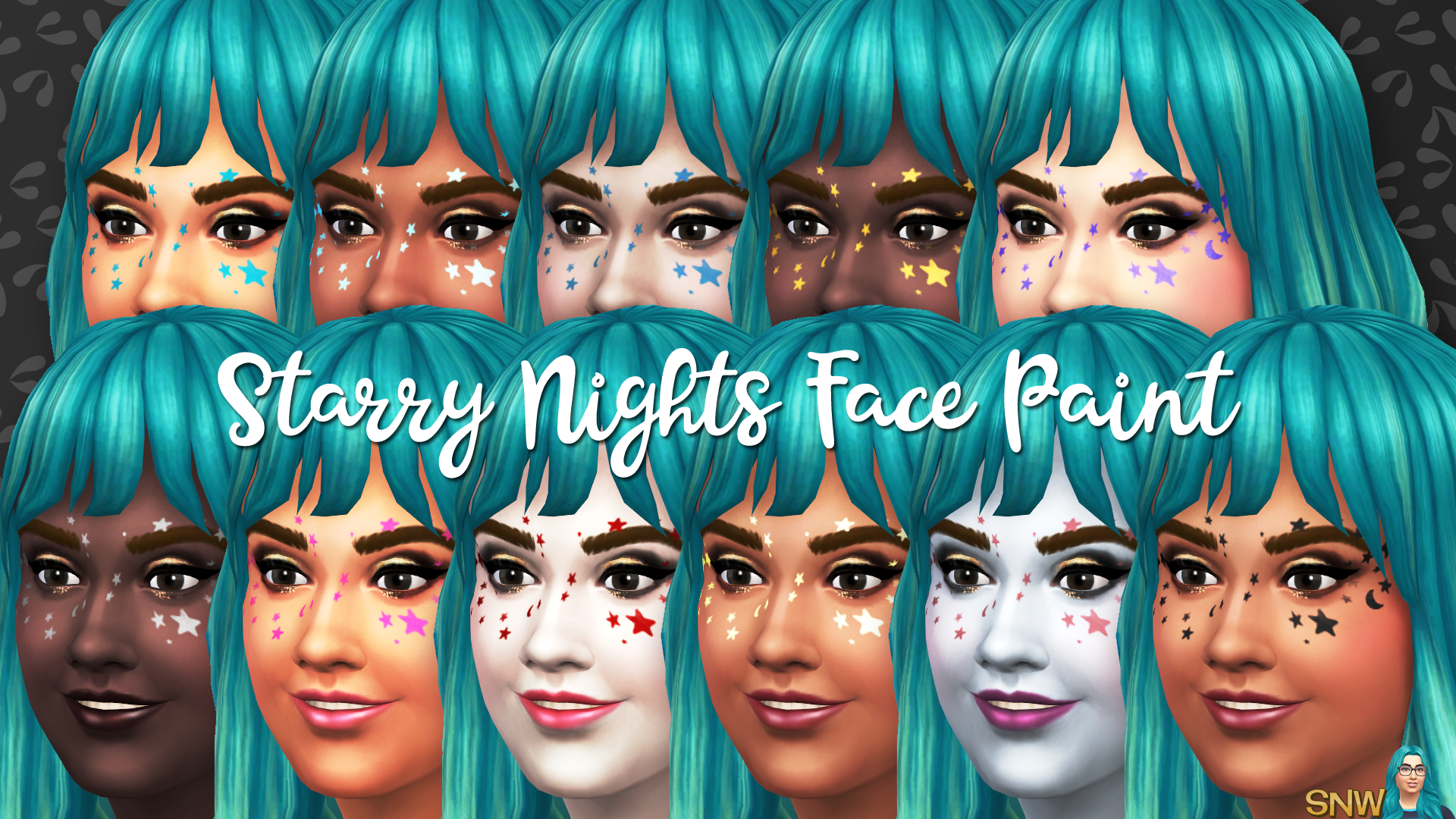 Starry Night Celestial Face Paint