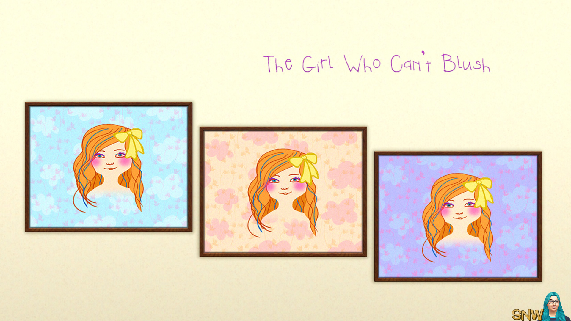 The Girl Who Can&#039;t Blush painting