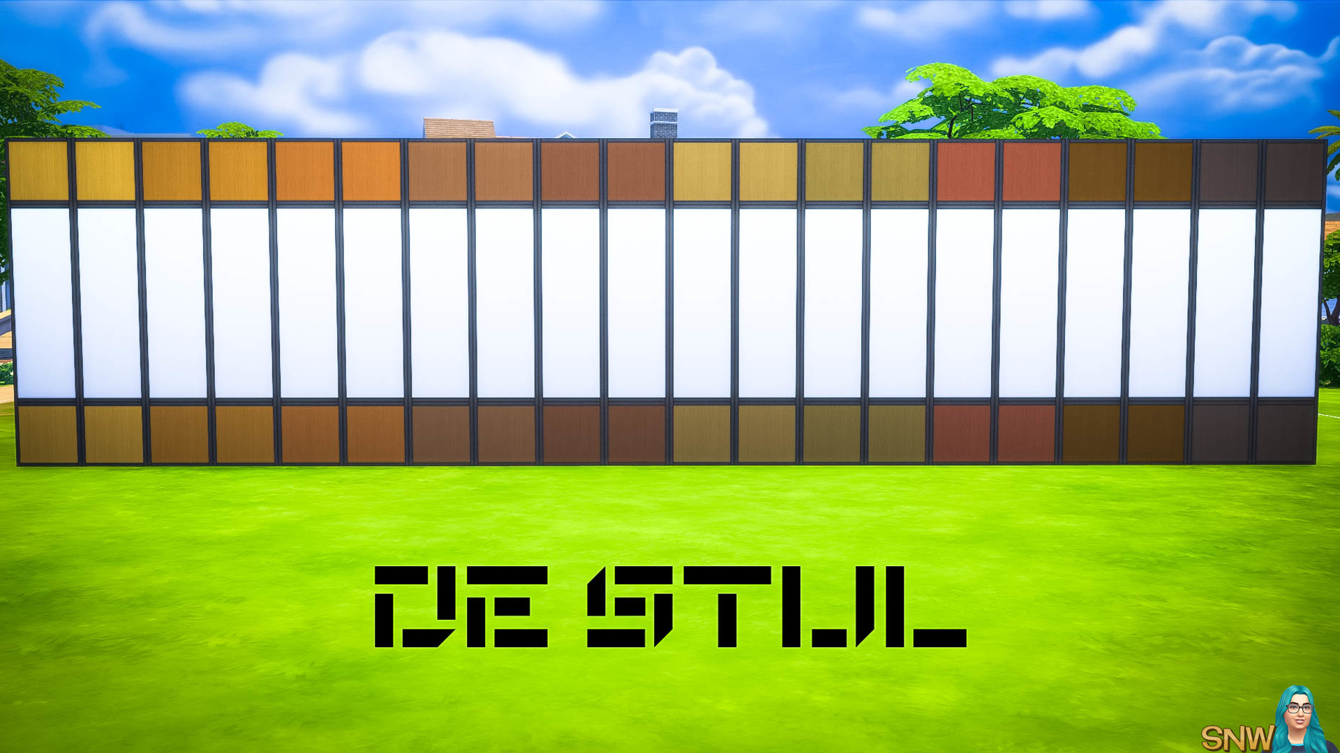 De Stijl Wooden Wall Panels (Top and Bottom) #4