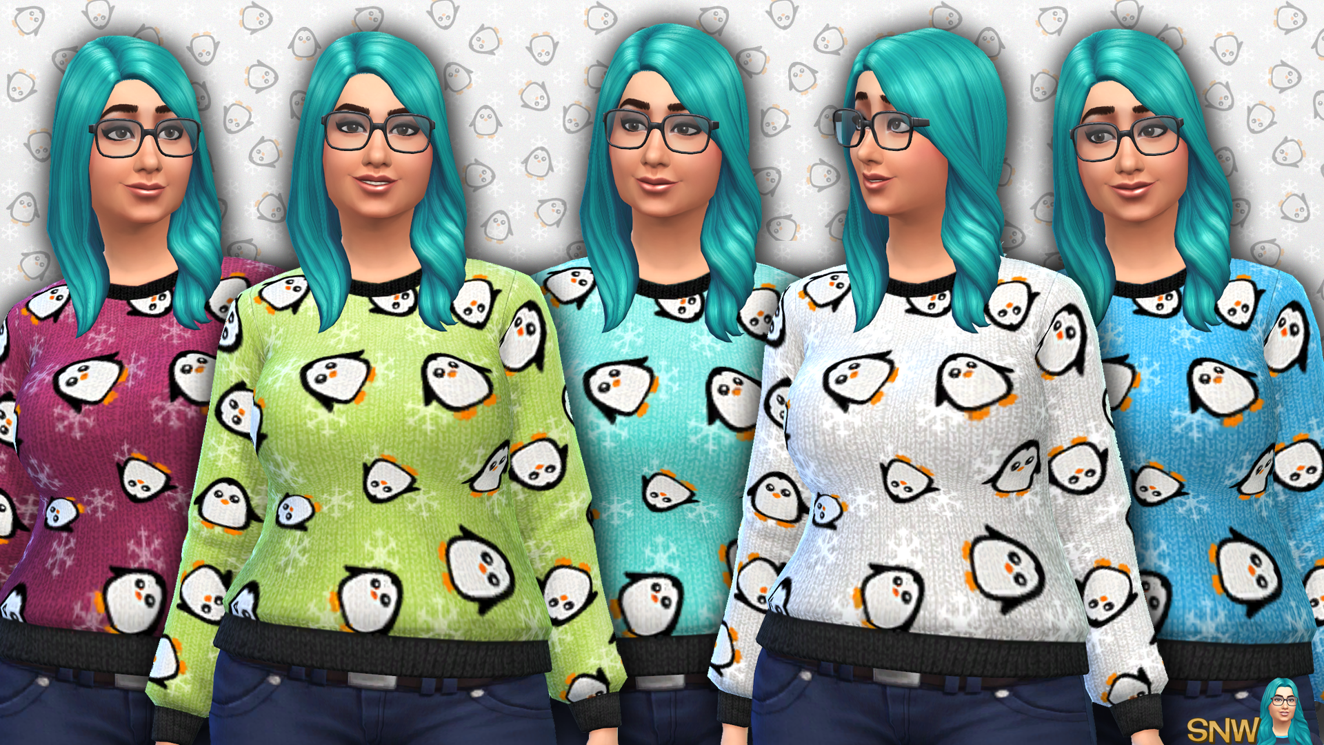 Women&#039;s Penguin Pattern Sweater