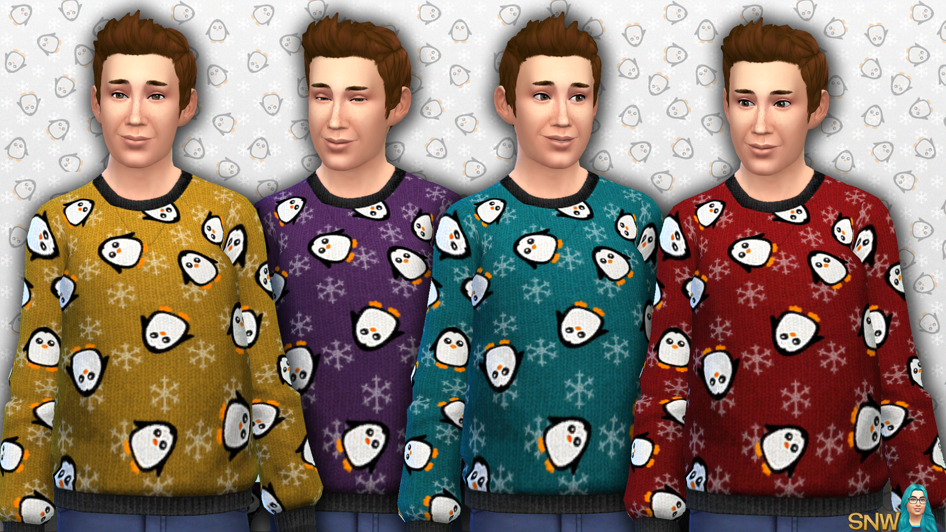 Men&#039;s Penguin Pattern Sweater