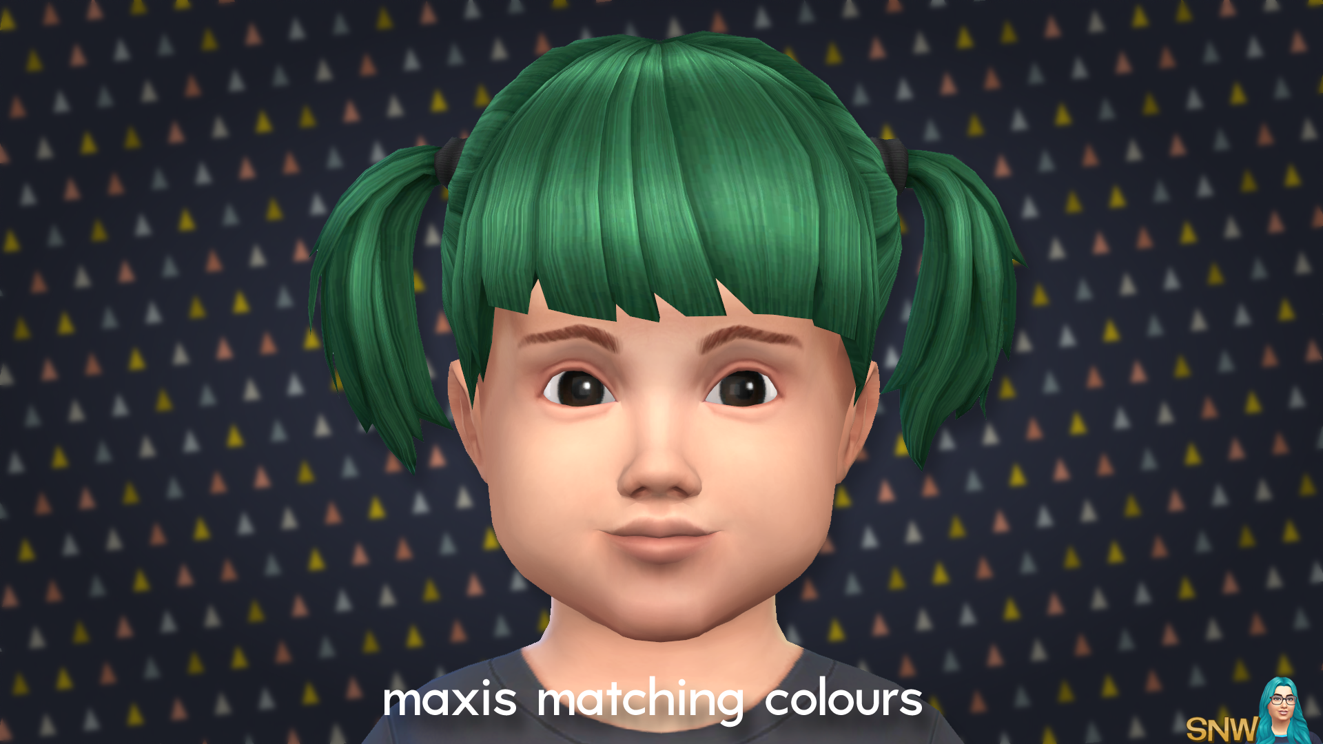 Maxis Matching Pigtails Hairdo for Toddlers