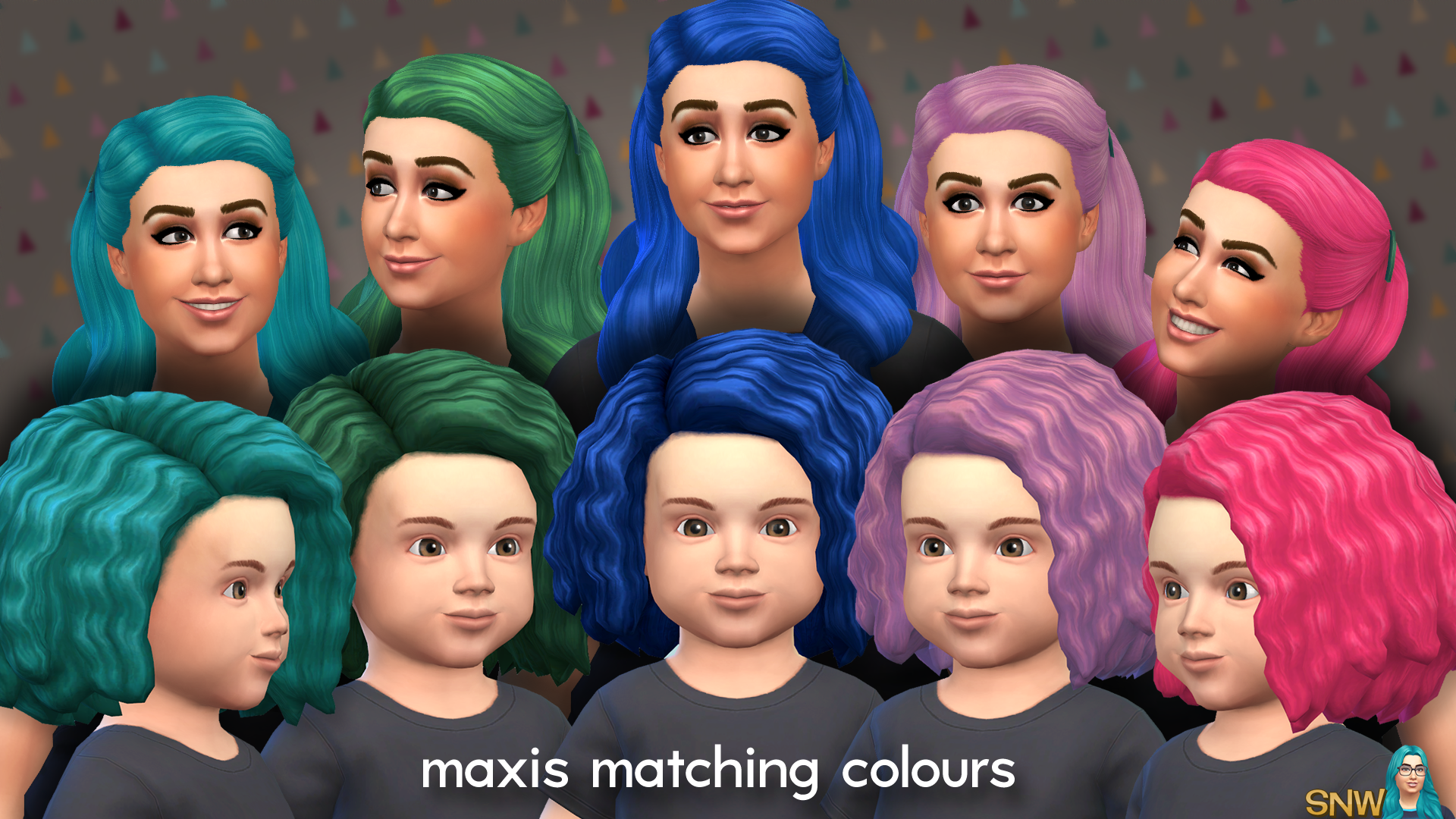 Maxis Matching Twist-out Hairdo for Toddlers