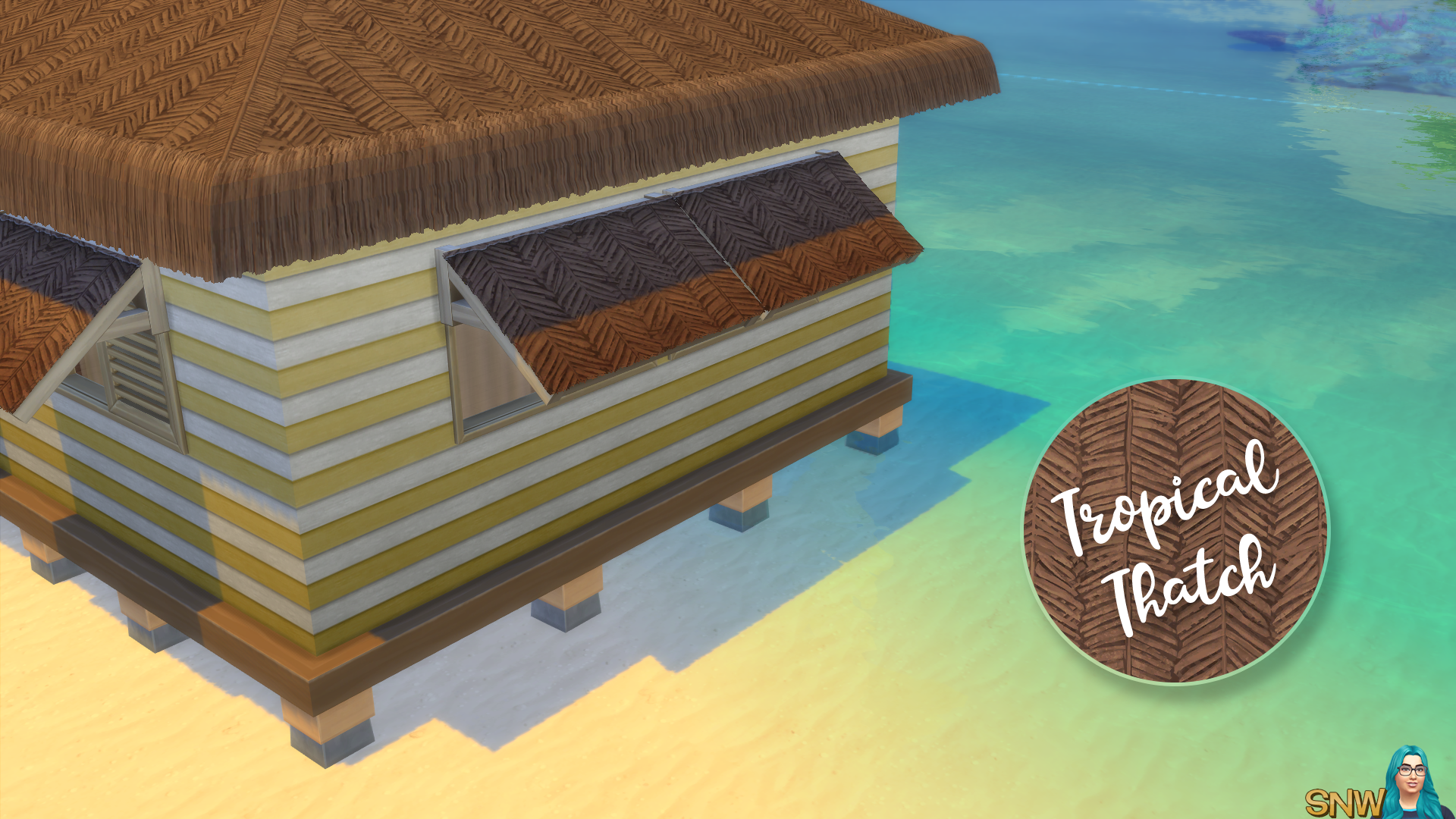 Tropical Thatch Awnings (matches Tropical Thatch roof from Island Living)