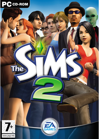 The Sims 2 box art packshot