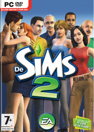 De Sims 2 box art packshot