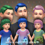 Maxis Matching Medium Wavy Hairdo for Toddlers