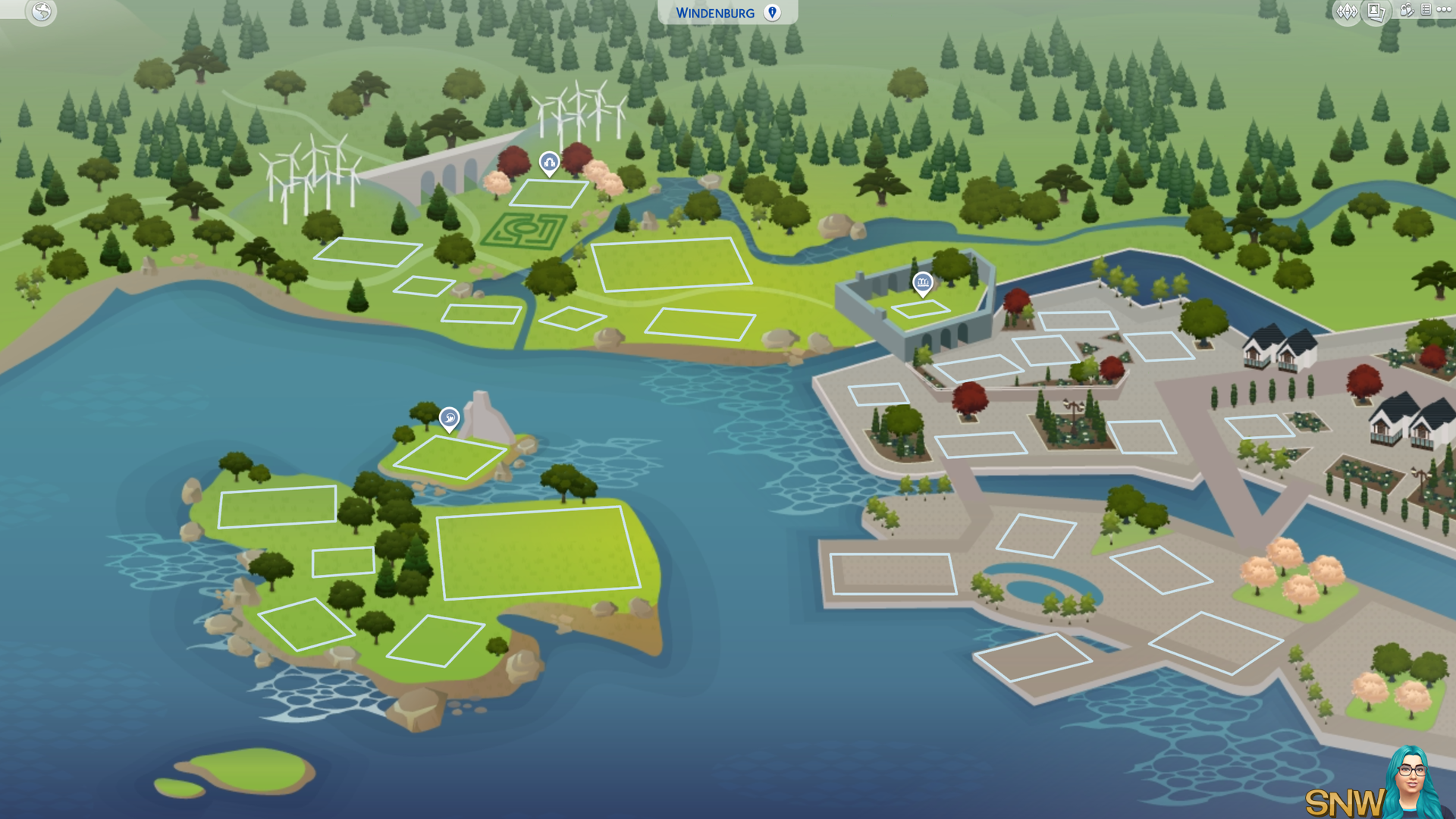 The Sims 4: Windenburg world (empty)